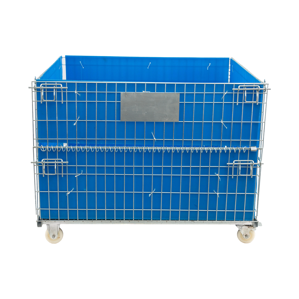 加脚轮中空板仓储笼 storage cage